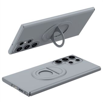 Voor Samsung Galaxy S23 Ultra Magnetisch Hoesje Hard PC Kickstand Schokbestendige Telefoonhoes