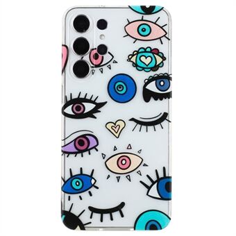 Voor Samsung Galaxy S23 Ultra TPU Hoesje Camera Lens Bescherming Dun Patroon Telefoonhoesje.