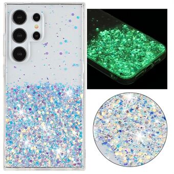 Voor Samsung Galaxy S23 Ultra hoesje Epoxy Glitter Sparkle Luminous TPU Telefoonhoesje.