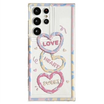 Voor Samsung Galaxy S23 Ultra Hoesje Liefdespatroon Ontwerp Zachte TPU Telefoonhoes