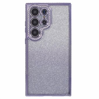 Voor Samsung Galaxy S23 Ultra Case Gradient Glitter Bling Anti-Scratch TPU Telefoonhoesje.