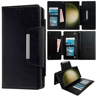 Voor de Samsung Galaxy S23 Ultra Wallet Case Met Afneembaar 2-in-1 Ontwerp, Standaard en Leren Telefoonhoes