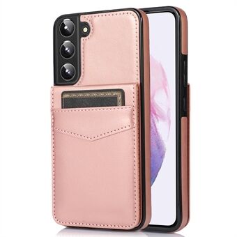 Kaarthouder Telefoon Kickstand Case voor Samsung Galaxy S23 PU-leer gecoate TPU anti- Scratch hoes