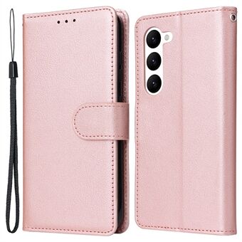 Voor Samsung Galaxy S23 Portemonnee Hoesje met 3 kaartsleuven, slanke pasvorm, PU lederen hoesje met standaard voor telefoon.