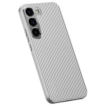 Voor Samsung Galaxy S23 Hoes Anti-Slip Achterkant PC+TPU Telefoonhoes met Metalen Lens Frame