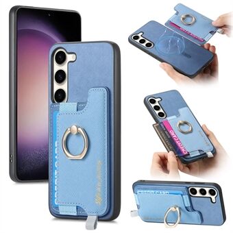 B5 Voor Samsung Galaxy S23 Hoes 2-in-1 Magnetische Afneembare Kaarthouder Leren+TPU Telefoonhoesje
