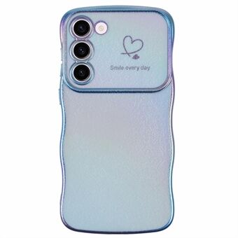 Voor Samsung Galaxy S23 Hoesje Krulvorm Liefde Hart TPU Telefoonhoes Iriserende Kleurovergang