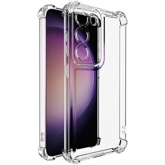 IMAK UX-4 Serie voor Samsung Galaxy S23 Hoes Rechte Frame Vierhoek Schokbestendige Transparante TPU Hoes