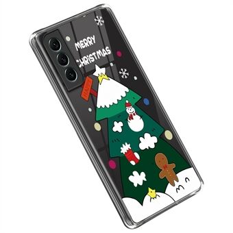 Voor Samsung Galaxy S23 Kerst patroon afdrukken Hoesje Heldere flexibele TPU schokbestendige telefoonhoes