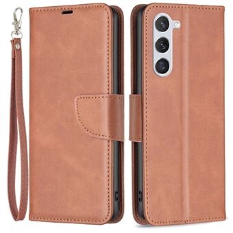 Voor Samsung Galaxy S23 BF Leather Series-4 Magnetische Sluiting Anti- Scratch Telefoon Case Opvouwbare Stand Flip Leather Wallet Cover met Polsband