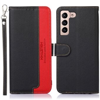 KHAZNEH Voor Samsung Galaxy S23 RFID Blocking Litchi Textuur Telefoon Case Volledige Bescherming PU Leer Opvouwbare Stand Wallet Cover