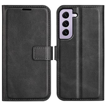 Voor Samsung Galaxy S23 Kalf Textuur PU Leather Folio Flip Case Vierkante Magnetische Sluiting Telefoon Stand Wallet Cover