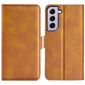 Voor Samsung Galaxy S23 Ondersteunende Stand Wallet Mobiele Telefoon Cover Kalf Textuur PU Lederen Dual Magnetische Sluiting Telefoon Case