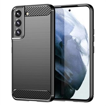 Voor Samsung Galaxy S23 Shockproof Case Anti-Drop Flexibele TPU Telefoon Achterkant Geborsteld Koolstofvezel Textuur Mobiele Telefoon Case