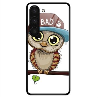 Voor Samsung Galaxy S23 TPU + PC + Gehard Glas Anti- Scratch Anti-drop Case Stijlvolle Patroon Afdrukken Mobiele Telefoon Beschermhoes