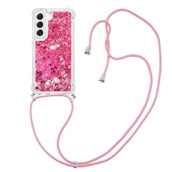 YB Quicksand Series-4 Telefoonhoesje voor Samsung Galaxy S23 Liquid Quicksand Schokbestendige TPU Cover met Lanyard