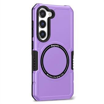 Voor Samsung Galaxy S23 Camera Lens Frame Ontwerp Telefoon Beschermhoes PC + TPU Anti-drop Case Magnetisch Draadloos Opladen