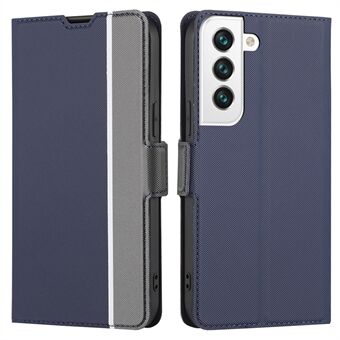 Voor Samsung Galaxy S23 PU lederen Stand kaartsleuven hoesje Twill textuur dubbele magnetische sluiting beschermende telefoonhoes