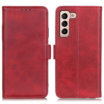 Voor Samsung Galaxy S23 Bump Proof Protection Cover Magnetische Portemonnee Opvouwbare Stand Koeienhuid Textuur PU Leather Case