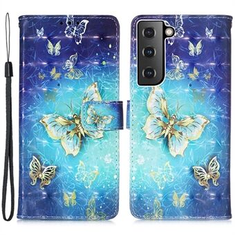 Voor Samsung Galaxy S23 YB Patroon Afdrukken Leer Series-2 PU Leer 3D Patroon Afdrukken Telefoon Case Portemonnee Stand Folio Flip Cover