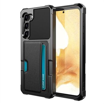 Voor Samsung Galaxy S23 ZM02 Anti-drop Versterkte Hoek Beschermende Telefoon Case met Kaartsleuf PU Leer + TPU Slijtvaste Telefoon Back Cover