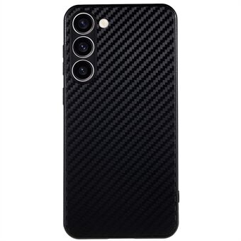 Voor Samsung Galaxy S23 Antislip Carbon Fiber Back Case Zachte TPU Beschermende Telefoon Cover