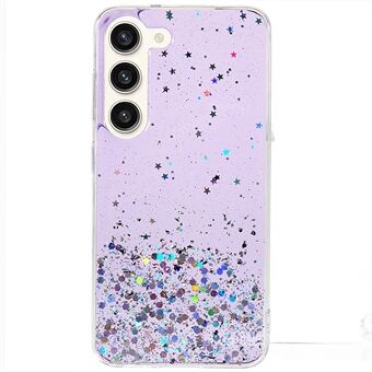 Voor Samsung Galaxy S23 Starry Sky Sparkle Epoxy Soft TPU Telefoonhoes Beschermende achterkant