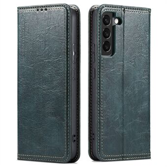 Voor Samsung Galaxy S23 Tree Texture Phone Cover Leather Anti-Dust Stand Wallet Phone Case
