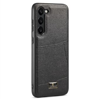 FIERRE SHANN Voor Samsung Galaxy S23 Mobiele Telefoon Cover Hardware Decor PU Leer + TPU Case
