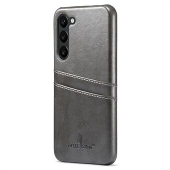 FIERRE SHANN Voor Samsung Galaxy S23 Telefoon Beschermhoes Kaartsleuven Olie Wax PU Leer + PC Telefoon Case
