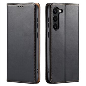 FIERRE SHANN voor Samsung Galaxy S23 Stand Case Wallet Beschermende lederen telefoonhoes