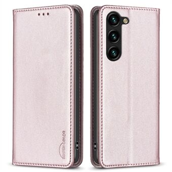 BINFEN KLEUR BF18 Voor Samsung Galaxy S23 PU Lederen Telefoon Case Kaartsleuven Stand Folio Flip Cover