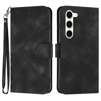 YX0040 Voor Samsung Galaxy S23 Anti-Vingerafdruk Stand Cover Bedrukt Patroon PU Lederen Telefoon Case Portemonnee