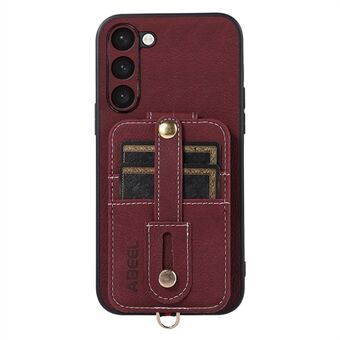 ABEEL Stijl 02 Voor Samsung Galaxy S23 Verticale Flip Kaartsleuven Kickstand Case Anti- Scratch Litchi Textuur PU Leer + TPU + PC Telefoon Cover