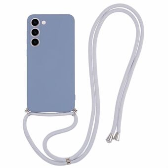 Voor Samsung Galaxy S23 TPU-hoesje Rubberen telefoonhoesje met lange lanyard.