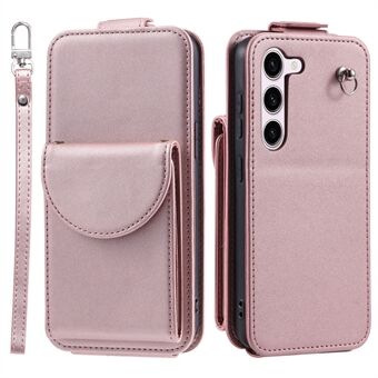 Voor Samsung Galaxy S23 Hoesje Mobiele Telefoon PU Leer+TPU Verticale Flip Cover