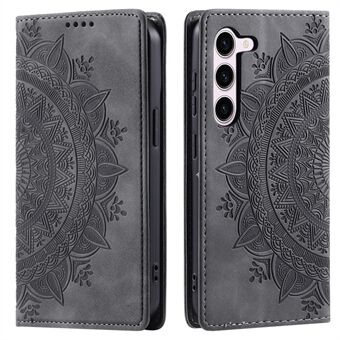 Voor Samsung Galaxy S23 Hoesje Leren Gedrukte Mandala Bloem Telefoonbeschermer