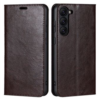 Voor Samsung Galaxy S23 telefoonhoesjes met gekke horsetextuur en gesplitst lederen portemonneecover.