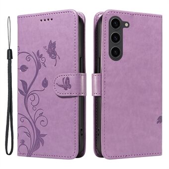 Bloem Bloesem Leren Hoesje voor Samsung Galaxy S23 FE Polsband Stand Flip Cover Portemonnee