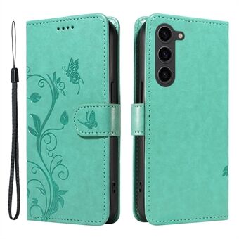 Bloesem Leren Hoesje met Bloemenprint voor Samsung Galaxy S23 FE Polsband Standaard Flipcover Portemonnee