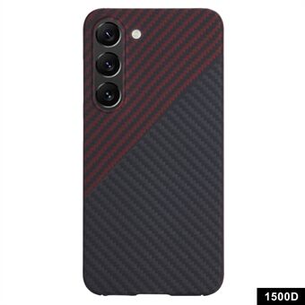 Voor de Samsung Galaxy S23 Dun Hoesje 1500D Textuur Aramidevezel Zwart / Rood Telefoonhoesje