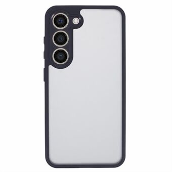 Voor de Samsung Galaxy S23 Mat Case Schokbestendige TPU+PC Telefoonhoes, doorzichtig zwart.