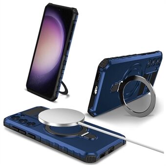 Voor Samsung Galaxy S23 Hoesje - Compatibel met MagSafe Kickstand - PC+TPU Telefoonhoesje