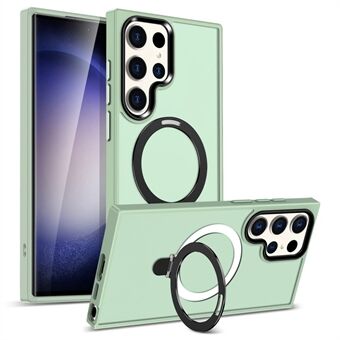 Voor Samsung Galaxy S23 hoesje Magnetische PC Telefoonhoesje met Kickstand Beschermhoes