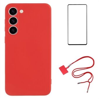 WANLONFENG RB1-serie voor Samsung Galaxy S23+ Hoesje TPU Telefoonhoesje met Schermafdekking, Halskoord