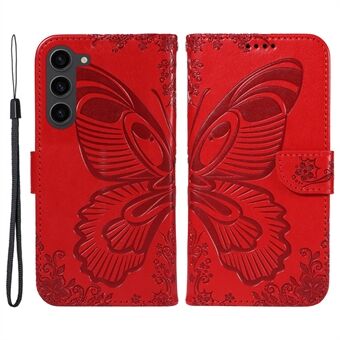 Voor Samsung Galaxy S23+ Groothandel Hoesje Vlinderpatroon PU-leren Fliphoes