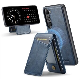 FIERRE SHANN 025 Stijl voor Samsung Galaxy S23+ hoesje met kaarthouder en kickstand PU+TPU telefoonhoes