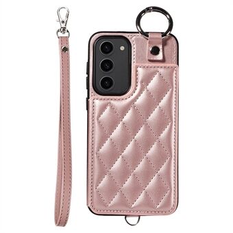 Kaart Tas 009 voor Samsung Galaxy S23+ Hoes Ruitpatroon PU Leren Achterkant Telefoonhoesje
