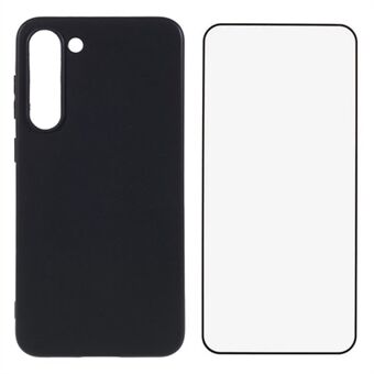 WANLONFENG MS-serie voor Samsung Galaxy S23+ Hoes TPU-beschermhoes met schermfolie (grote lensgat)