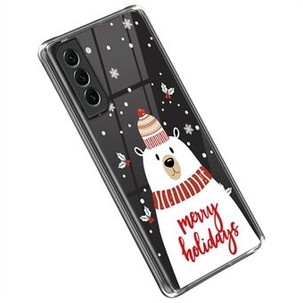 Voor Samsung Galaxy S23+ Merry Christmas Telefoonhoesje Patroon Afdrukken Ontwerp Doorzichtige TPU Schokbestendige beschermhoes